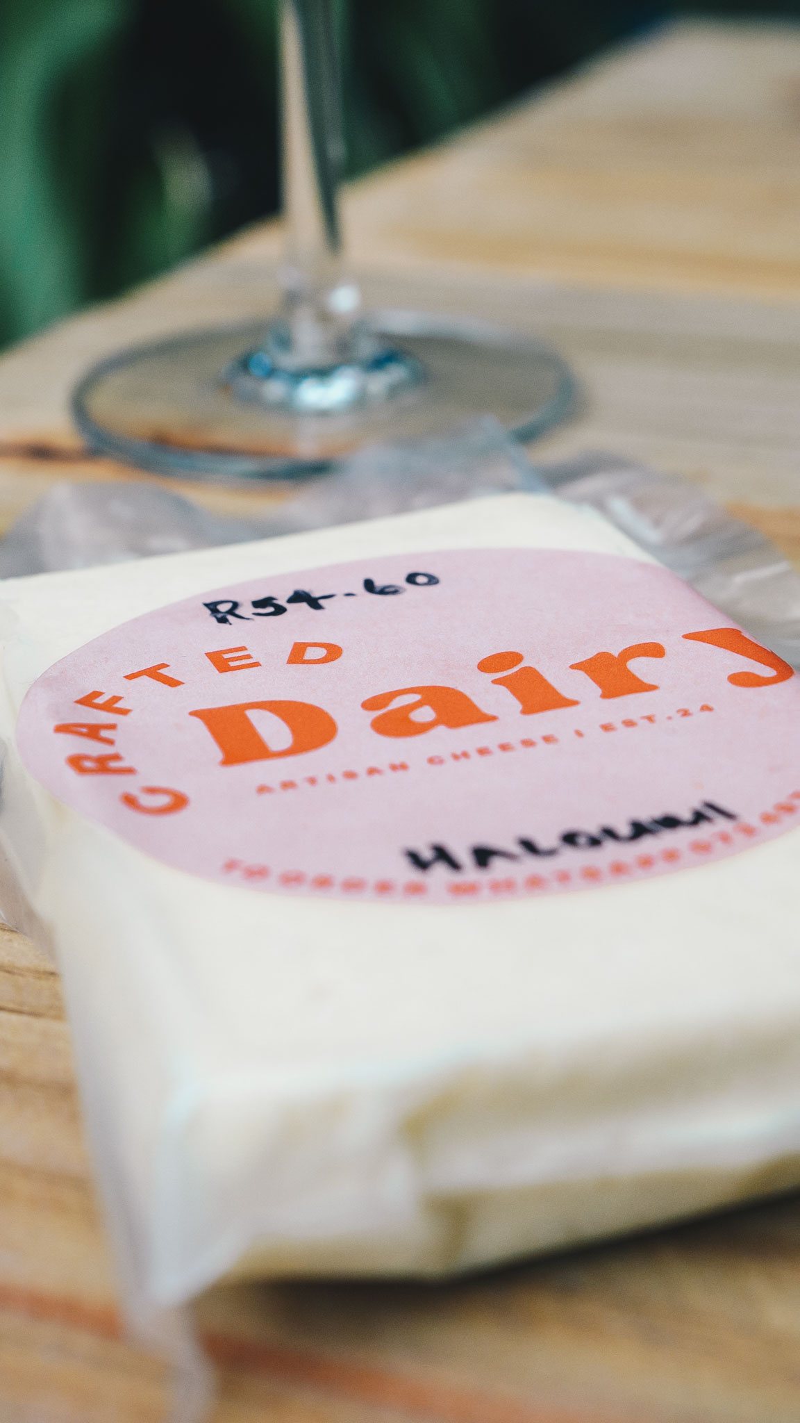 Crafted Dairy halloumi in branded packaging