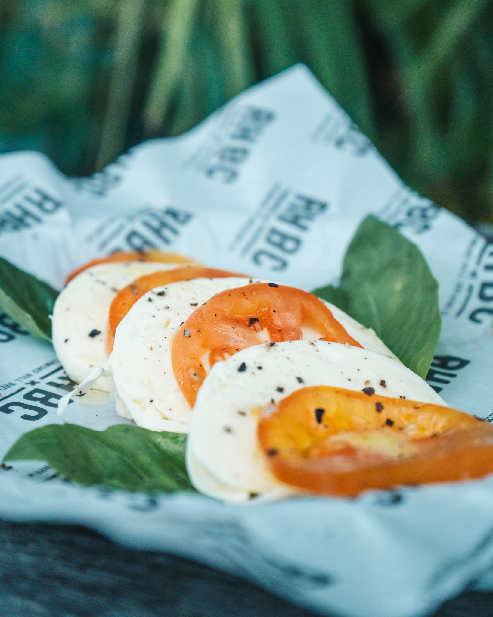 Mozzarella and tomato